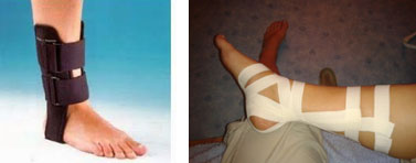 Traitement de la tendinite Achiléenne par taping chevillières
