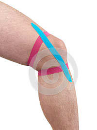 Traitement pour la bursite du genou taping médical